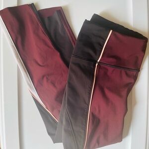 Athleta Velocity color block capri leggings XS